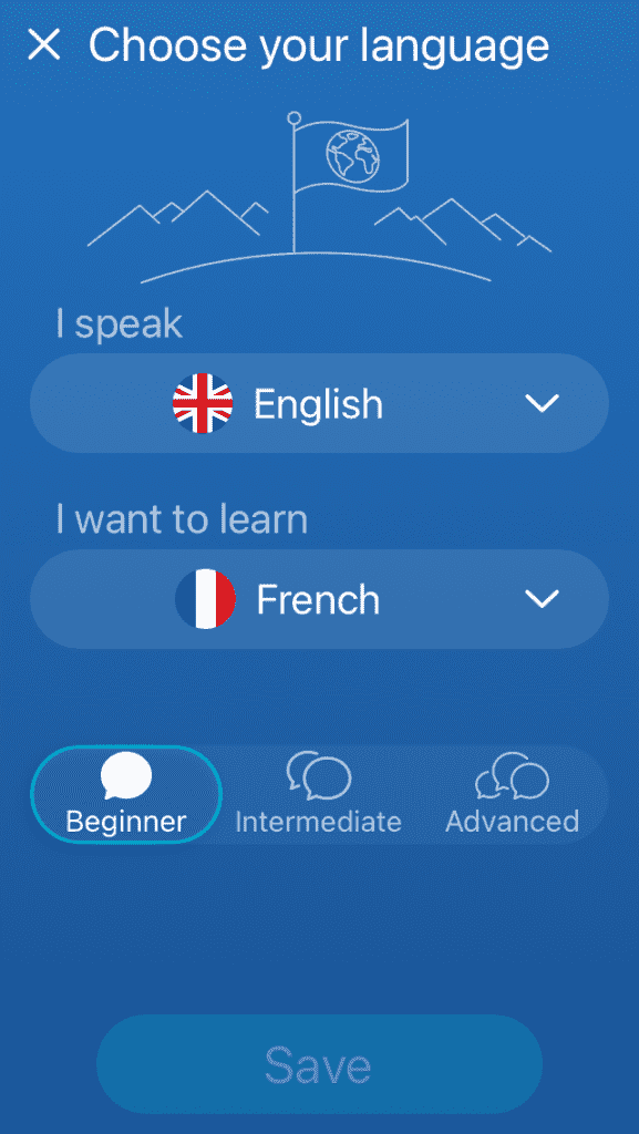 Mondly'de farklı dilleri istediğiniz seviyeden çalışmaya başlayabilirsiniz