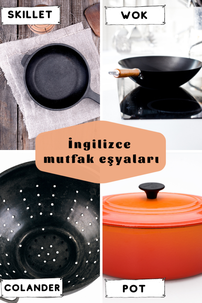 İngilizce mutfak eşyalarına örnek