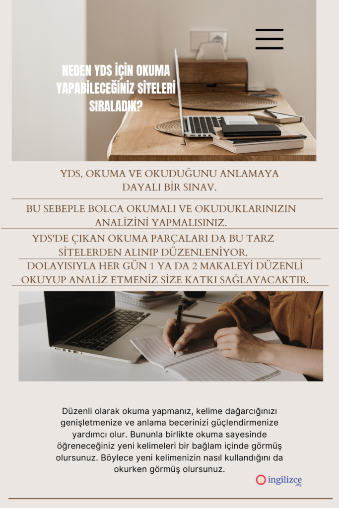 YDS okuma siteleri